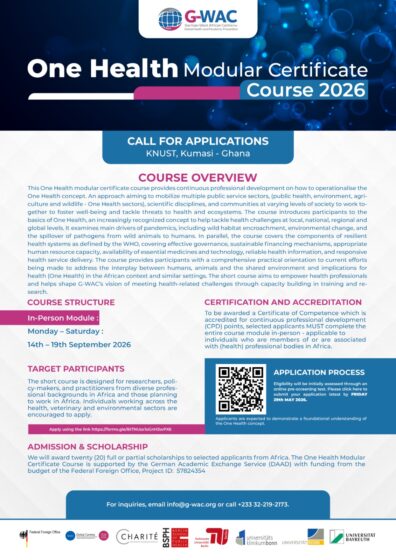 One Health Modular Certificate Course 2026